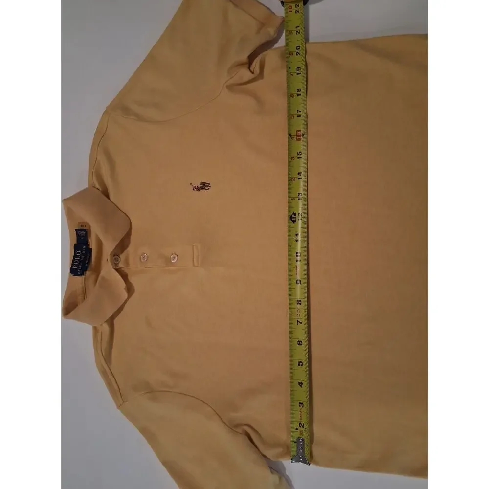 Polo Ralph Lauren Classic Fit Mesh Polo Shirt Men's Size M Yellow Short Sleeve